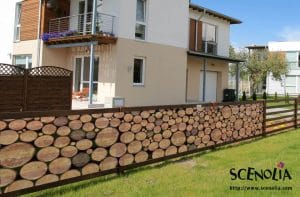 Brise vue PVC style rondins de bois