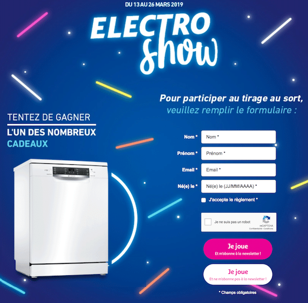 jeu Auchan Electro Show - jeu.auchan.fr
