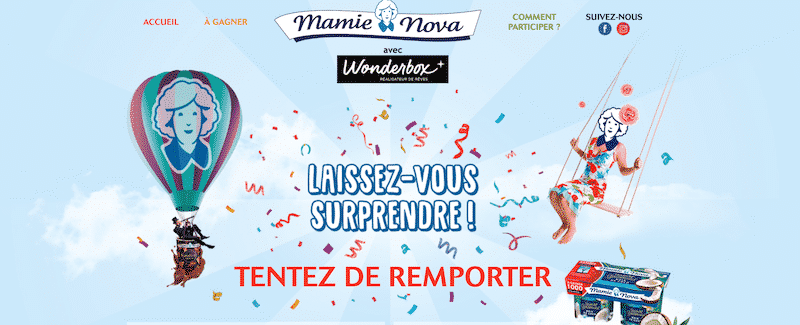 Participez au jeu Mamie Nova Wonderbox