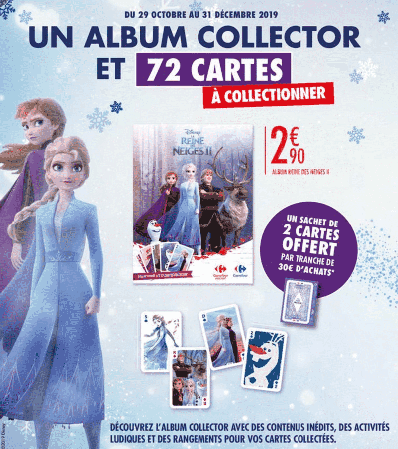 Recevez vos cartes et album La Reine des Neiges